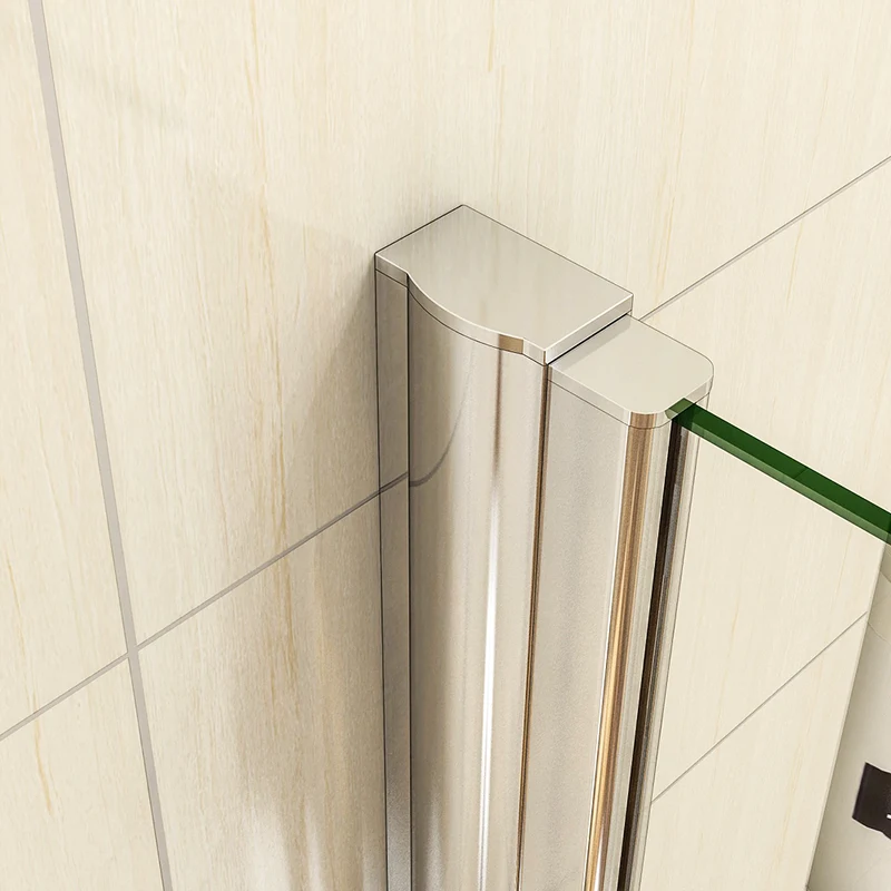 Aica porte de douche pivotante 100-130 x 187/197cm porte de douche avec 1 élément fixe en 6mm verre anticalcaire