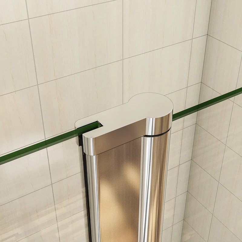 Aica porte de douche pivotante 100-130 x 187/197cm porte de douche avec 1 élément fixe en 6mm verre anticalcaire