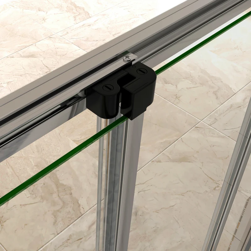 AICA porte de douche 3 volets 120/140x195cm porte de douche coulissante en verre anticalcaire