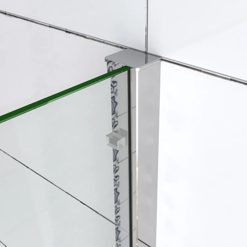 AICA porte de douche coulissante H 190cm en 8mm verre anticalcaire installation en niche