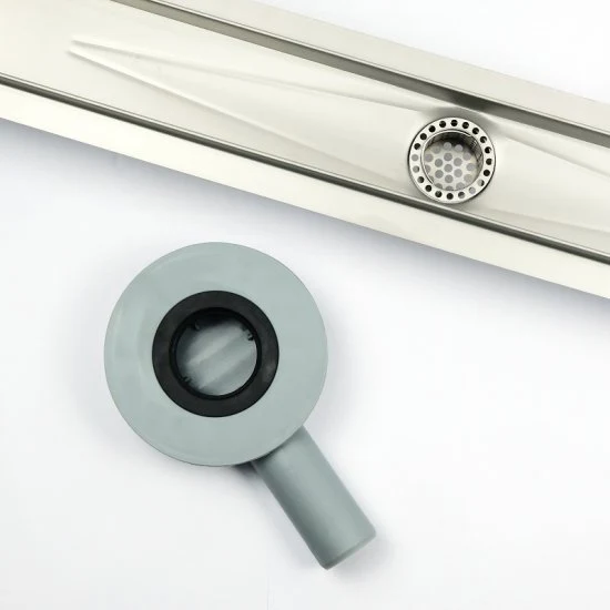 Caniveau de Douche Italienne en Inox Modèle 2en1+360° à Carreler Plat 50-90cm