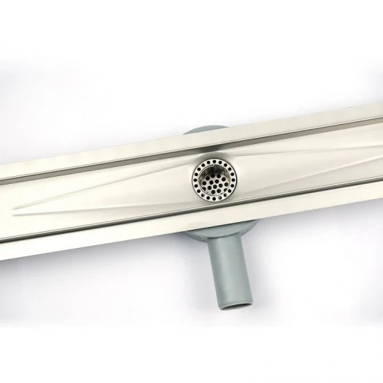 Caniveau de Douche Italienne en Inox Modèle 2en1+360° à Carreler Plat 50-90cm
