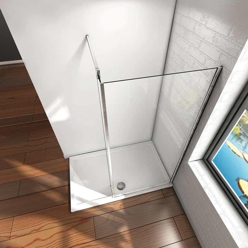 AICA Paroi de douche 60-160 x 200cm avec retour fixe douche à l'italienne