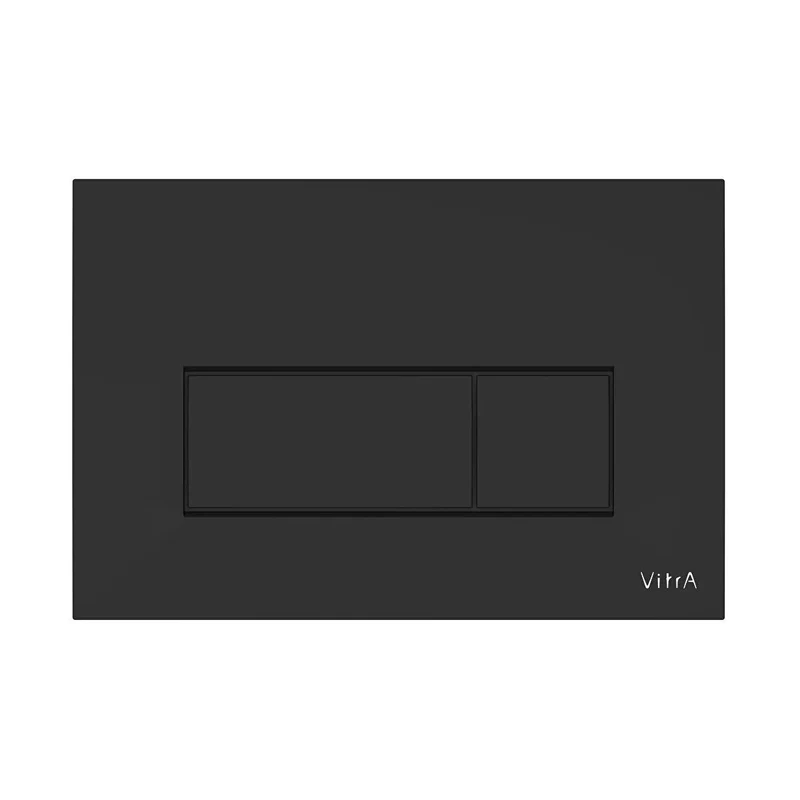 Vitra S50 Comfort Height Toilet with Concealed Cistern & Matt Black Flush Plate