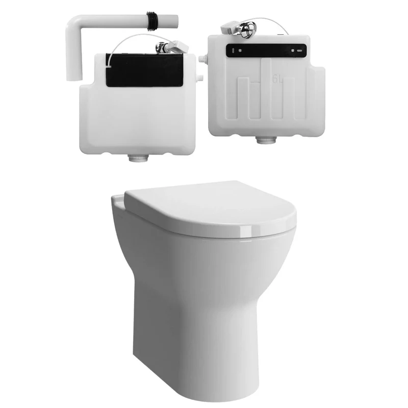 Vitra S50 Comfort Height WC Set with Dual Flush Cistern & Round Button