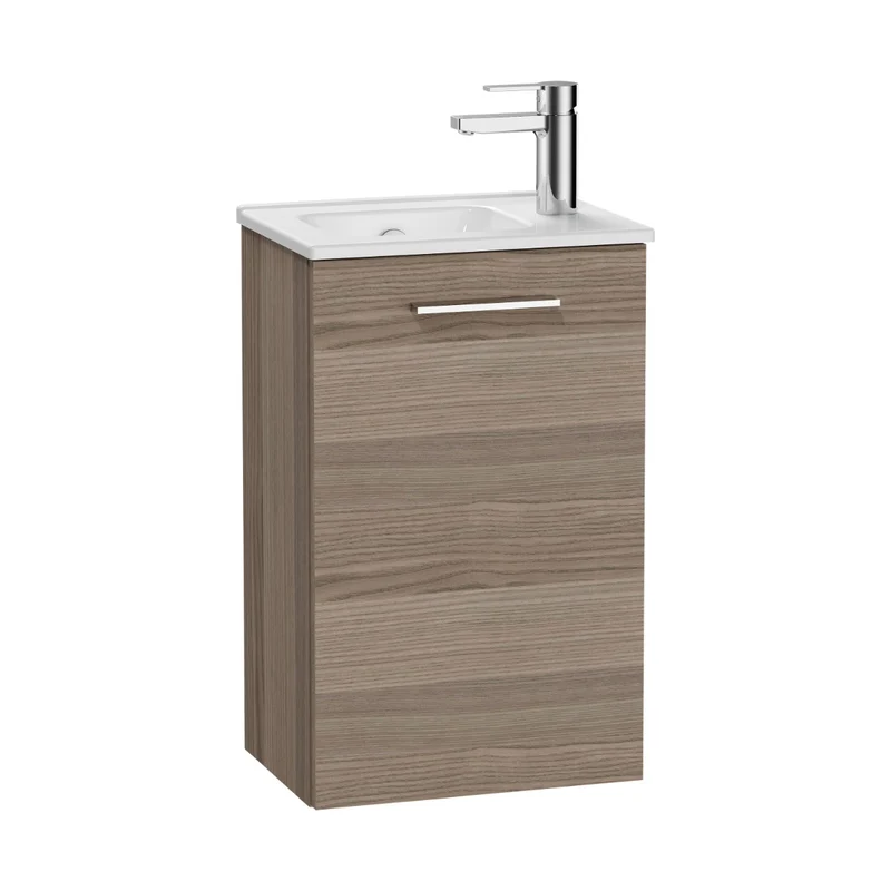 Vitra Mia 400mm Wall Hung 1 Door Washbasin Unit inc Basin - Cordoba