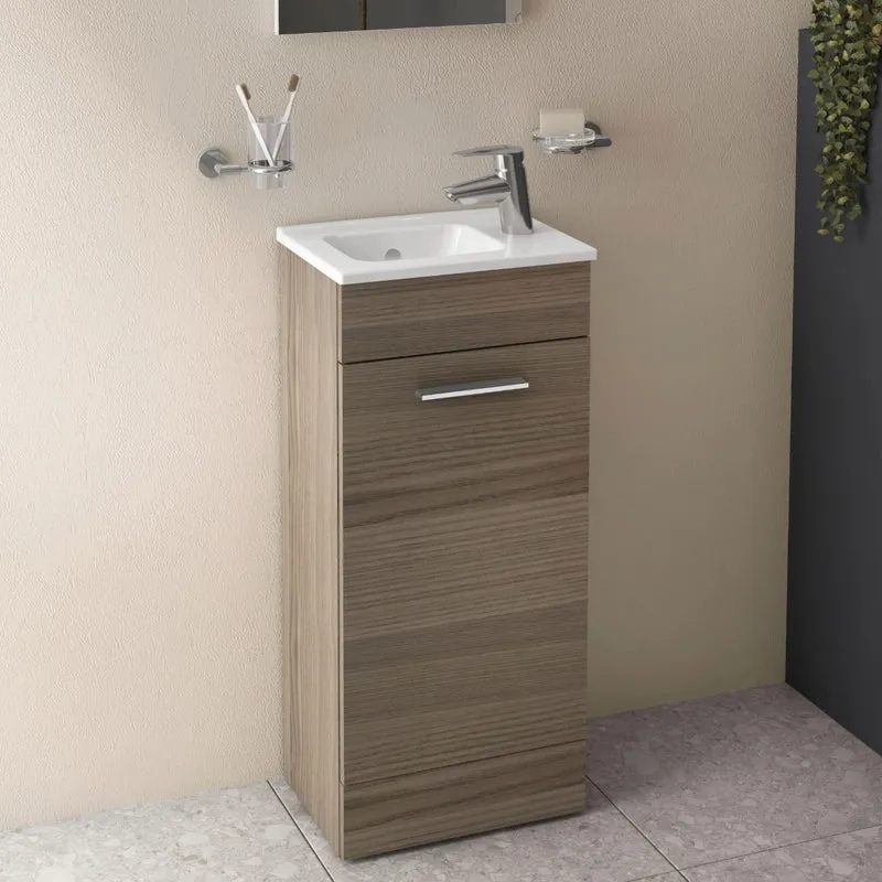Vitra Mia 400mm Floor Standing 1 Door Washbasin Unit inc Basin - Cordoba