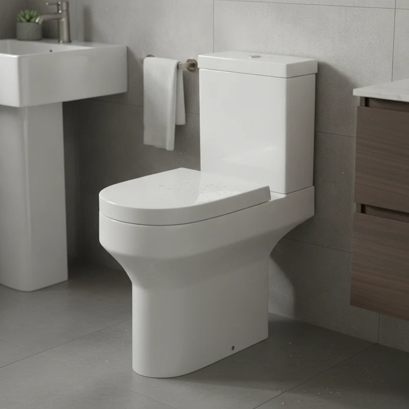 Harmony Rimless Comfort Height Close Coupled Toilet with Soft Close Toilet Seat