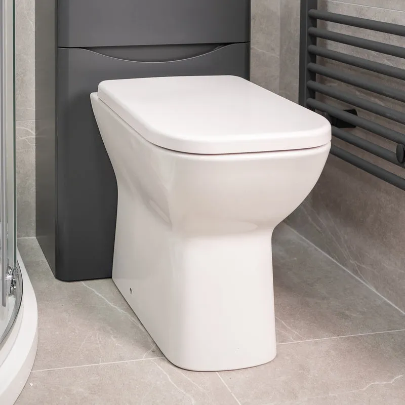 Linea Comfort Height Rimless Back to Wall Toilet & Soft Close Seat