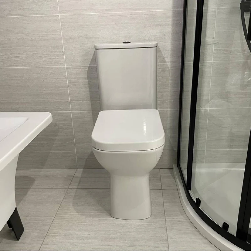 Linea Comfort Height Rimless Close Coupled Toilet with Cyclone Flush & Soft Close Seat