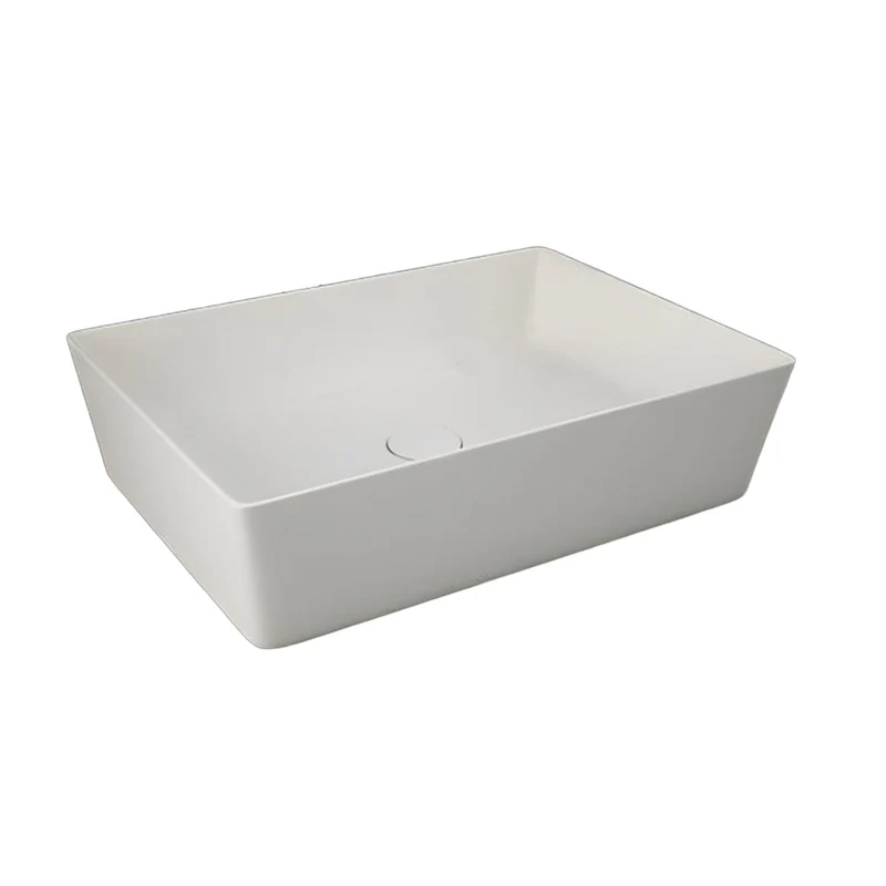 RAK Ceramics Feeling Slim Rectangular 500mm Countertop Basin - Matt Greige
