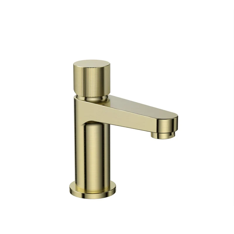 Flauto Mini Basin Tap - Brushed Brass