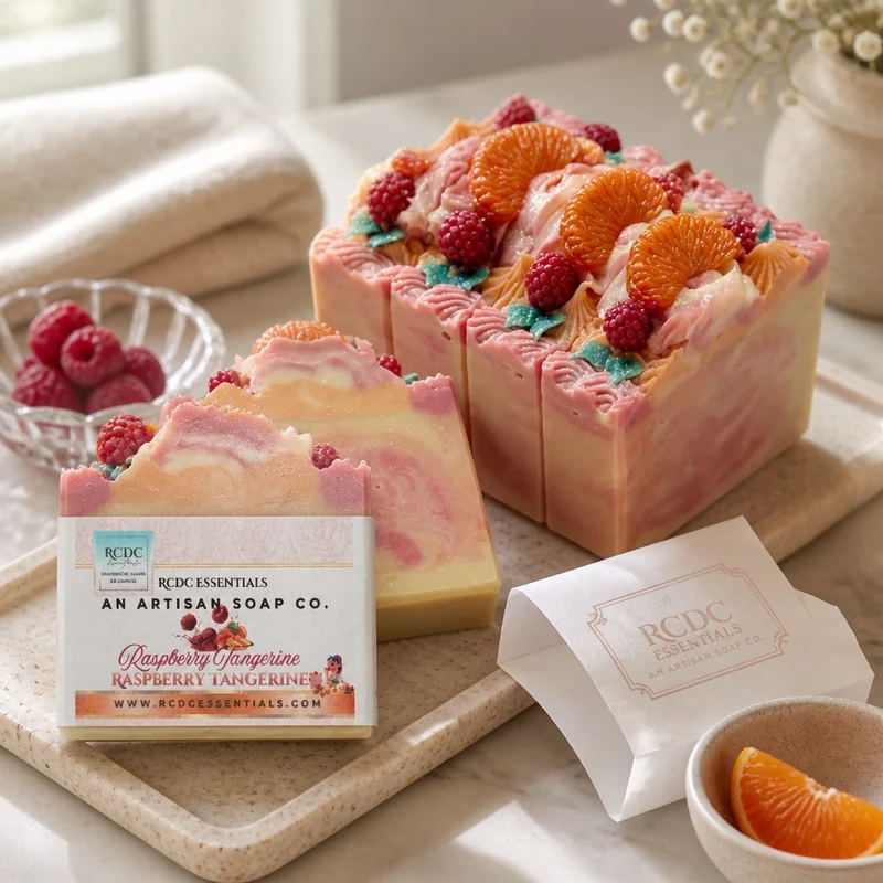 ( 1 LEFT) Raspberry Tangerine ~ Handmade Cold Process Goat's Milk Bar Soap
