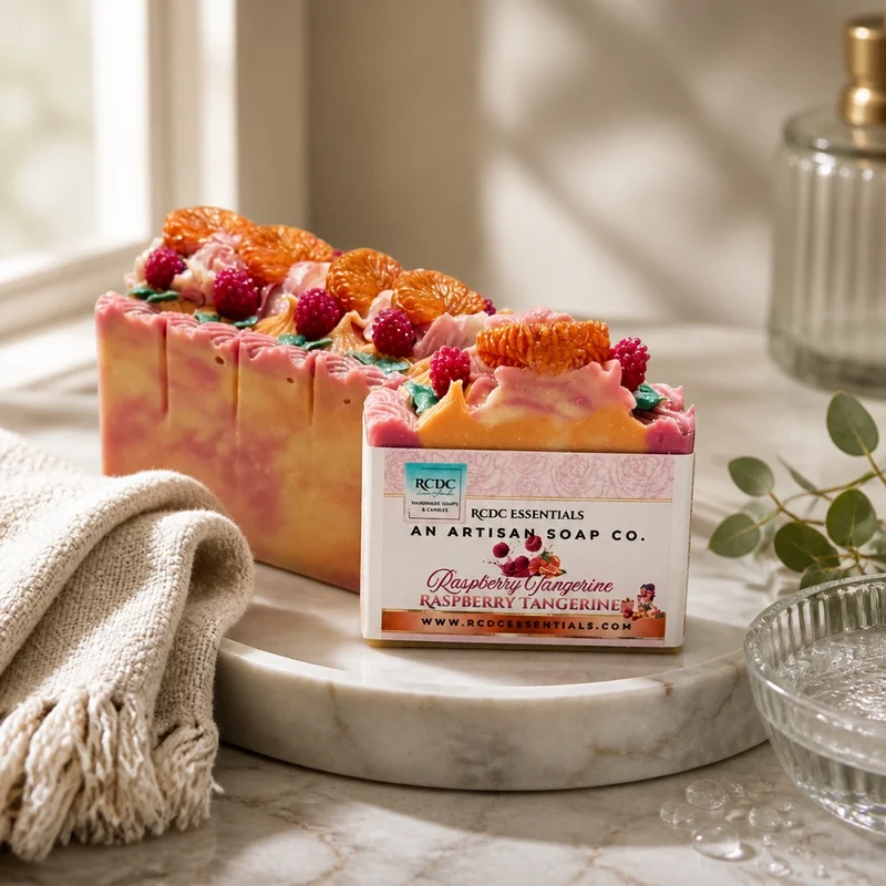 ( 1 LEFT) Raspberry Tangerine ~ Handmade Cold Process Goat's Milk Bar Soap