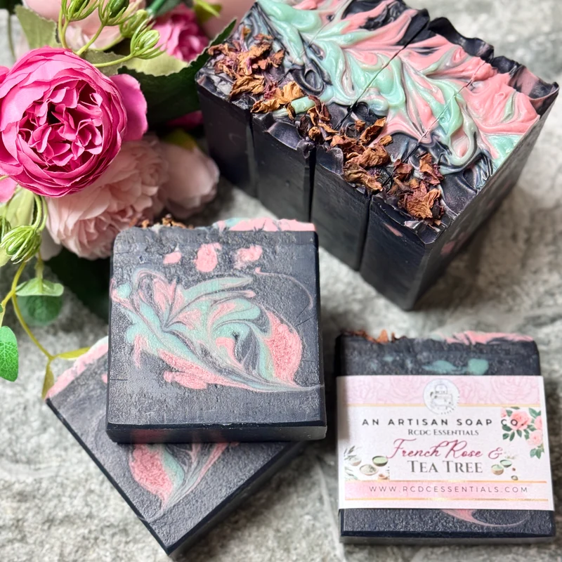 French Rose & Tea Tree ~ Handmade Cold Process Face Soap