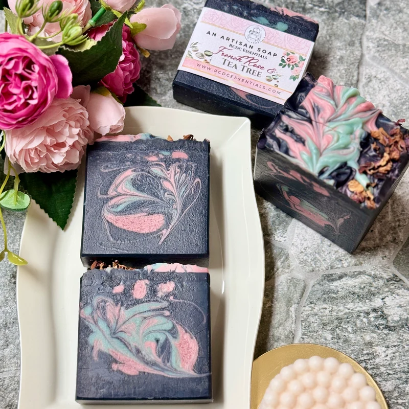 French Rose & Tea Tree ~ Handmade Cold Process Face Soap
