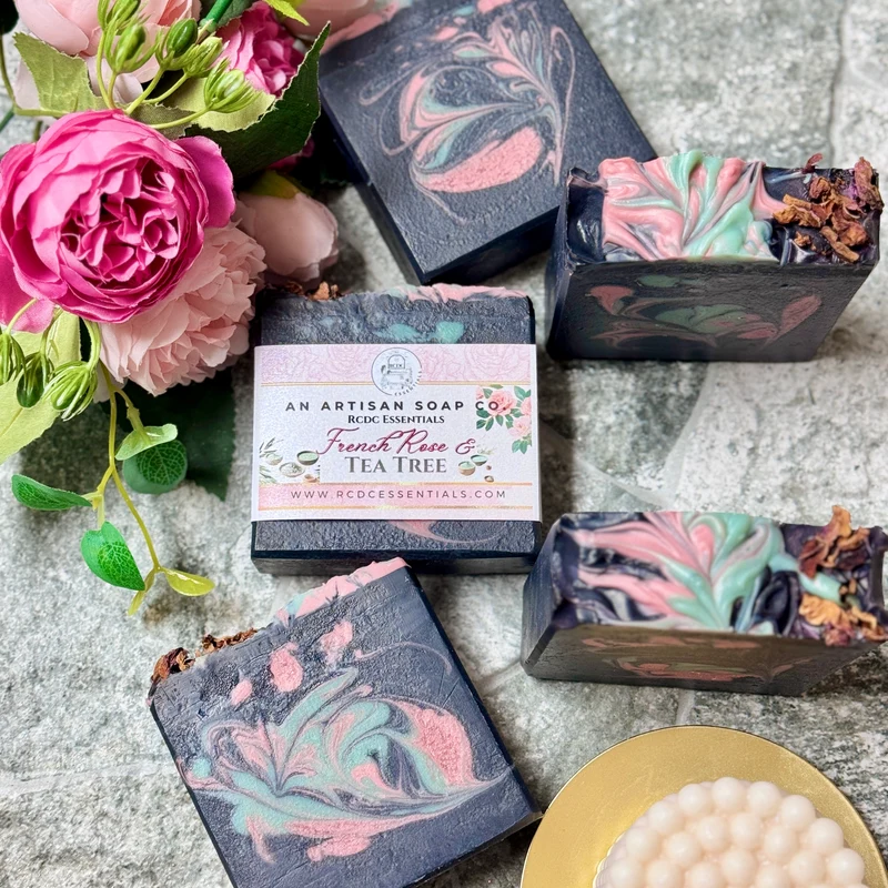 French Rose & Tea Tree ~ Handmade Cold Process Face Soap