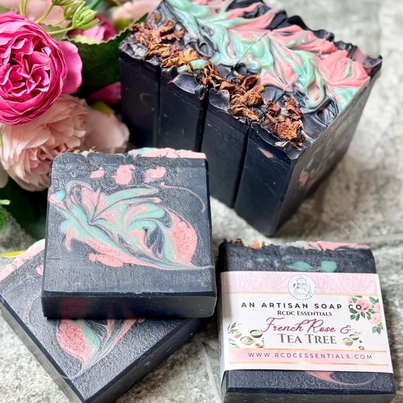 French Rose & Tea Tree ~ Handmade Cold Process Face Soap