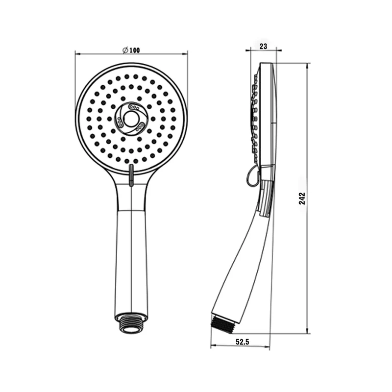 Pommeau de douche et douche de tête, douche à main, tuyau, pistolet de pulvérisation