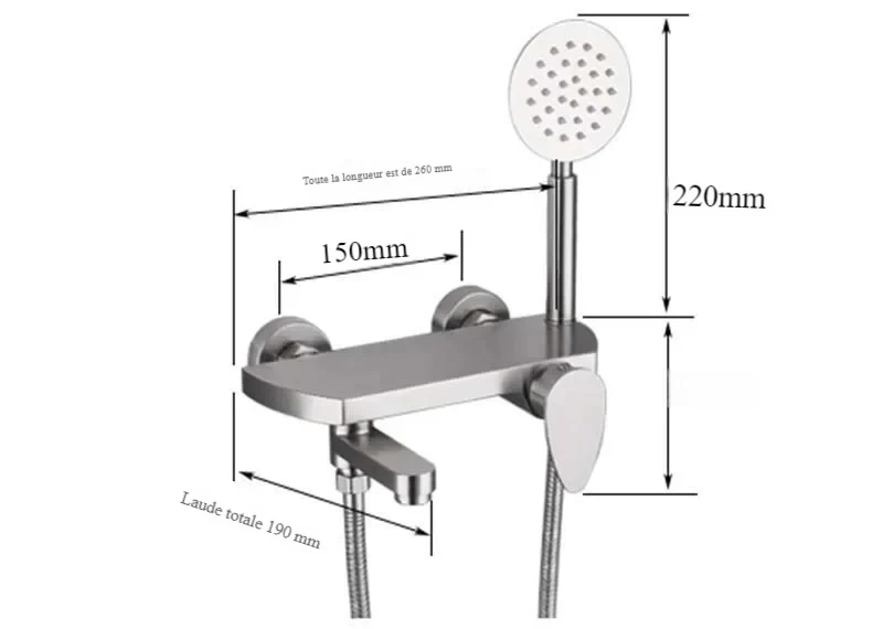 Robinet Mural Baignoire Douche