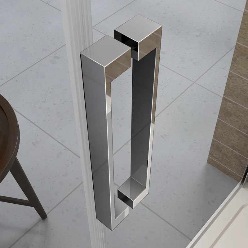 Aica porte de douche coulissante 195cm, paroi de douche 8mm verre trempé anticalcaire, installation en niche N