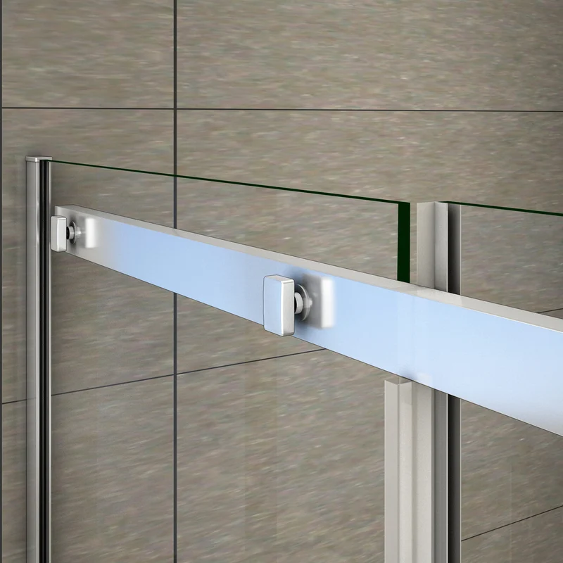Aica porte de douche coulissante 195cm, paroi de douche 8mm verre trempé anticalcaire, installation en niche N