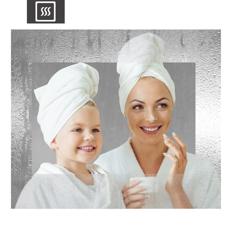 Miroir salle de bain 110x80cm petit miroir 6000k, antibuée, 36w - blanc froid