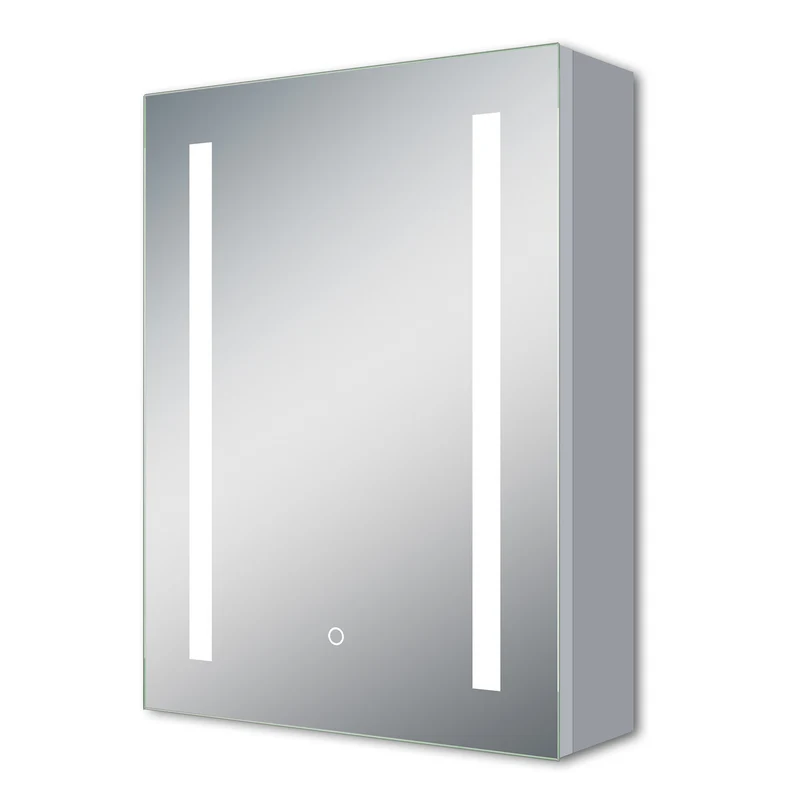 Miroir salle de bain, Armoire de toilette avec miroir, Cabinet miroir avec éclairage LED 6000K 50cmx70cm