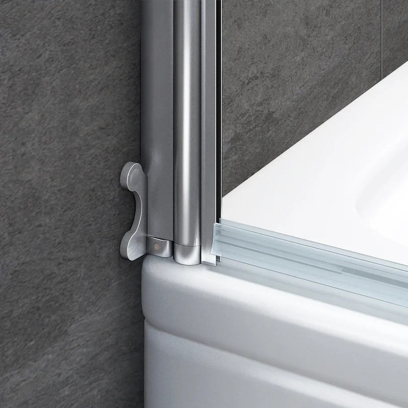 Aica pare-baignoire 70x130cm pivotant à 180 degrés en verre securit