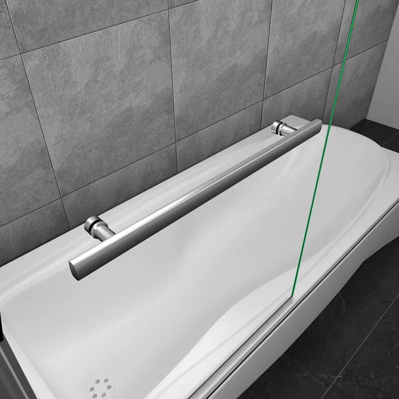Aica pare-baignoire 70x130cm pivotant à 180 degrés en verre securit