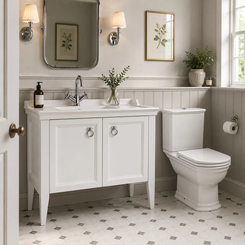 Vitra Valarte 1000mm Floor Standing 2 Door Washbasin Unit inc Basin - Matt White