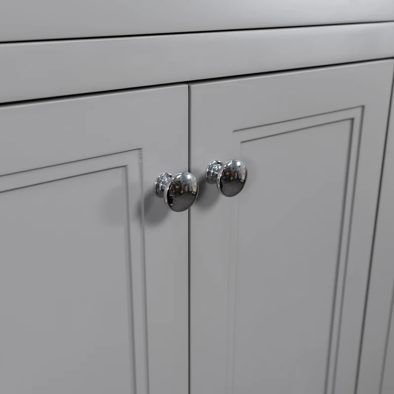 Kingsbury Classic Curved 1200mm Vanity Unit, Worktop & Ceramic Basin - Signal Grey
