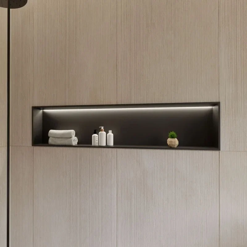 RAK INGOT 300mm x 1200mm Recessed Niche with LED Black