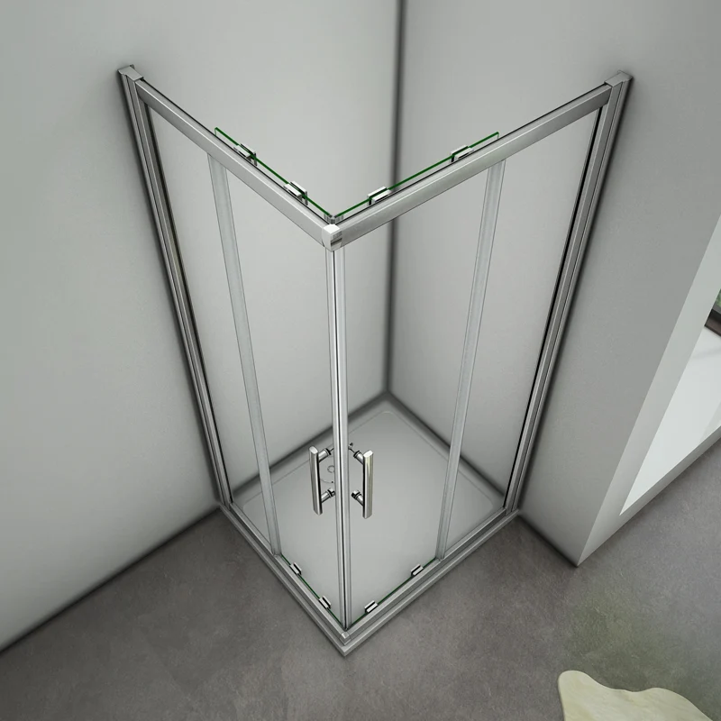 Aica porte de douche coulissante 100x80x195cm Aica cabine de douche avec receveur 80x100x3cm