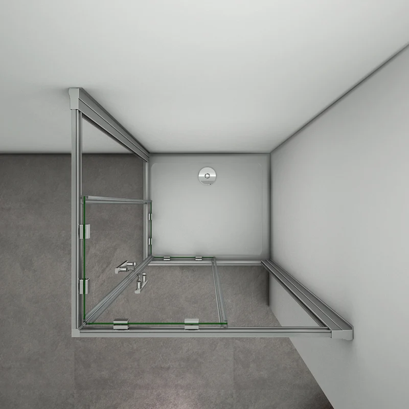 Aica porte de douche coulissante 100x80x195cm Aica cabine de douche avec receveur 80x100x3cm