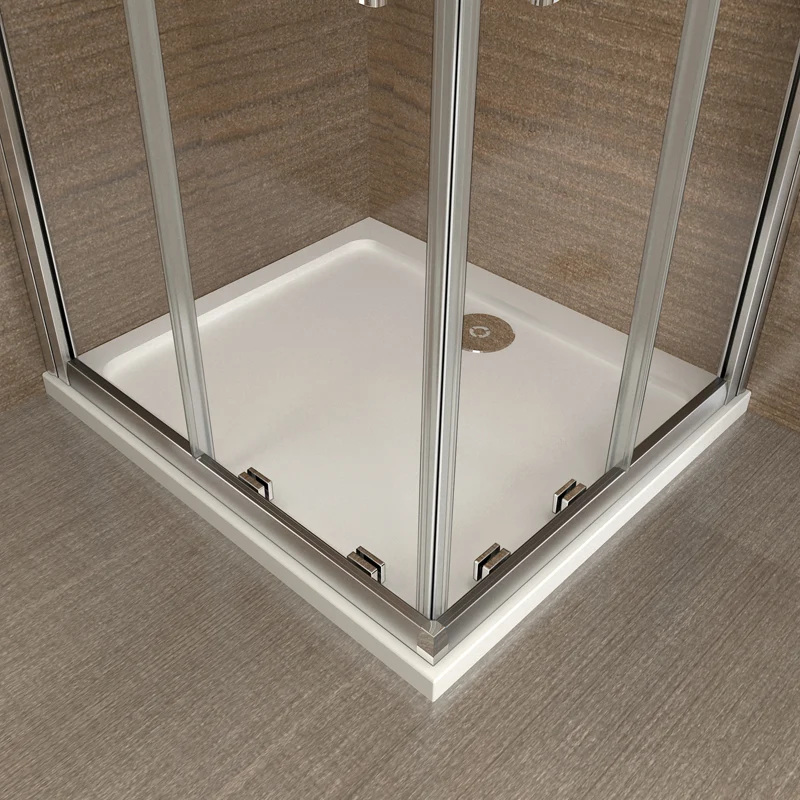 Aica porte de douche coulissante 90x70x185cm Aica cabine de douche avec receveur 70x90x3cm