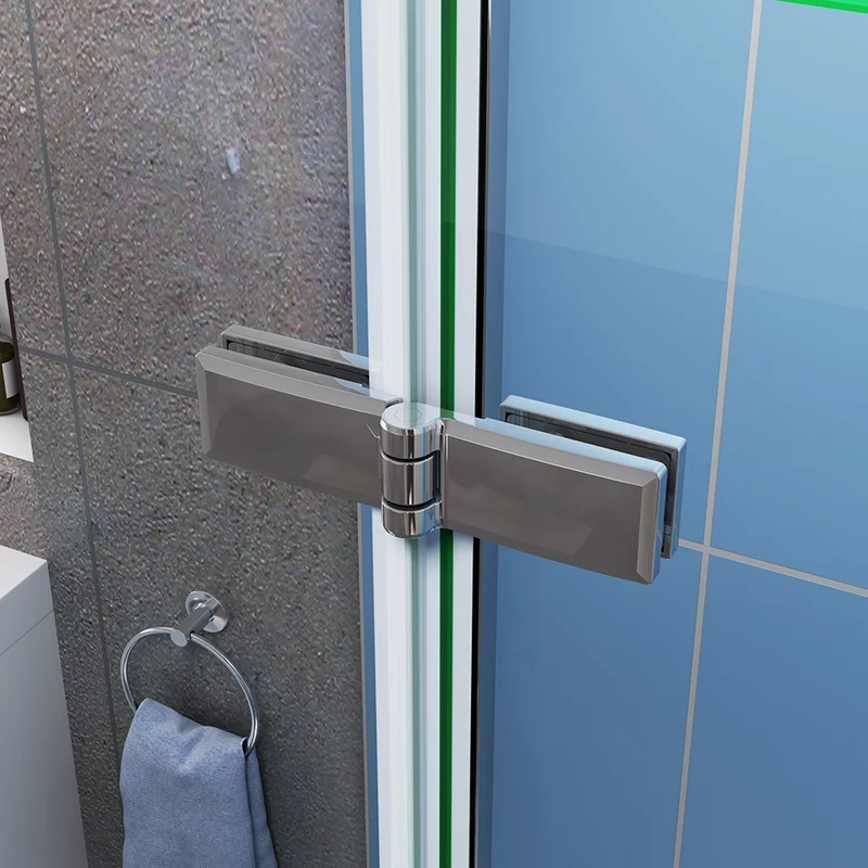 Aica porte de douche pivotante, 195cm hauteur, verre anticalcaire, installation en niche