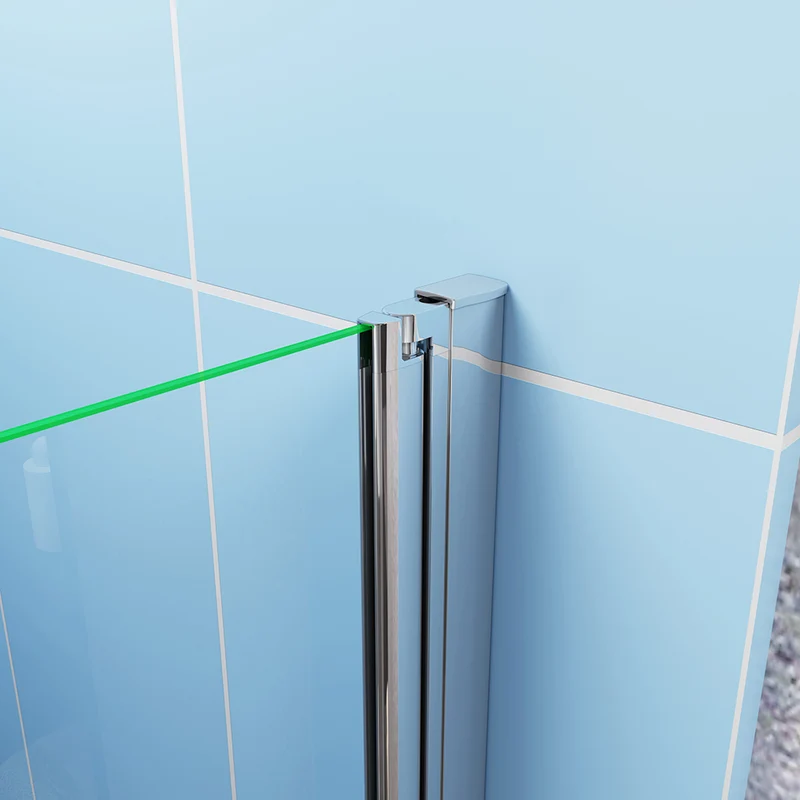 Aica porte de douche pivotante, 195cm hauteur, verre anticalcaire, installation en niche
