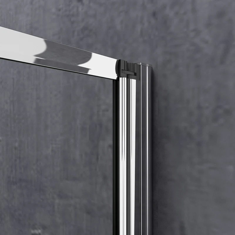 Aica 1200x1400x4mm pare baignoire, écran de baignoire, porte de baignoire, 5 volets pivotants pliants 180°, 4mm verre trempé p-3