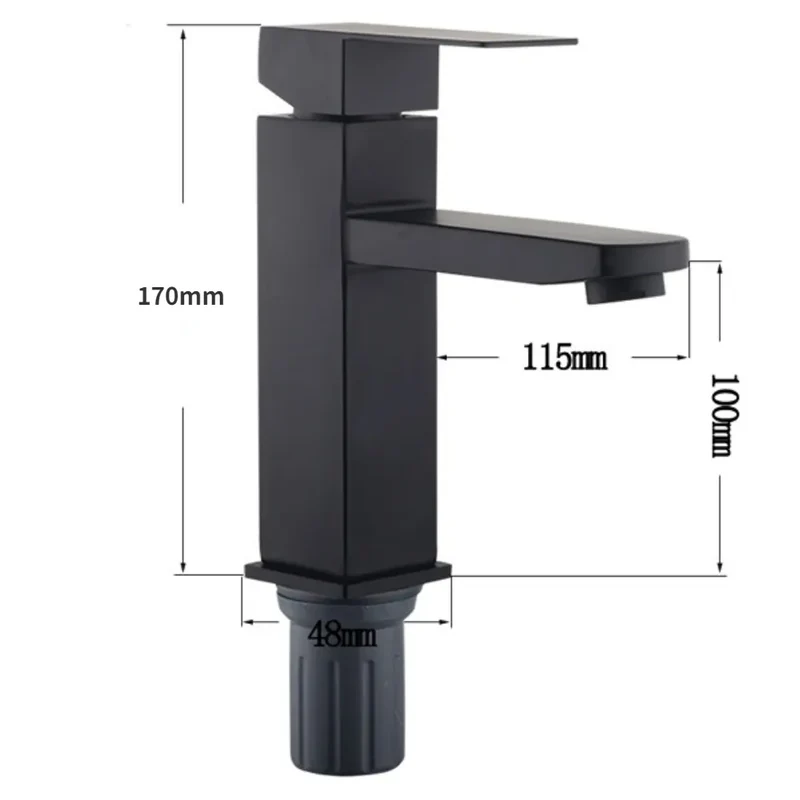Robinet mitigeur salle de bain - Cascade Noire