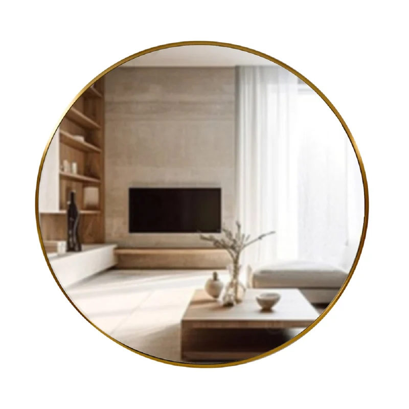Modena Round Wall Mirror Gold 90cm