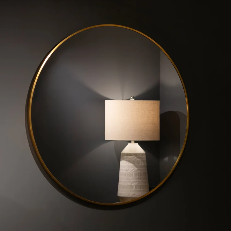 Modena Round Wall Mirror Gold 90cm