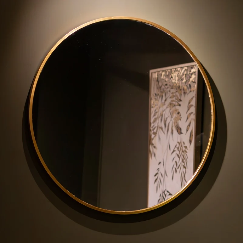 Modena Round Wall Mirror Gold 120cm