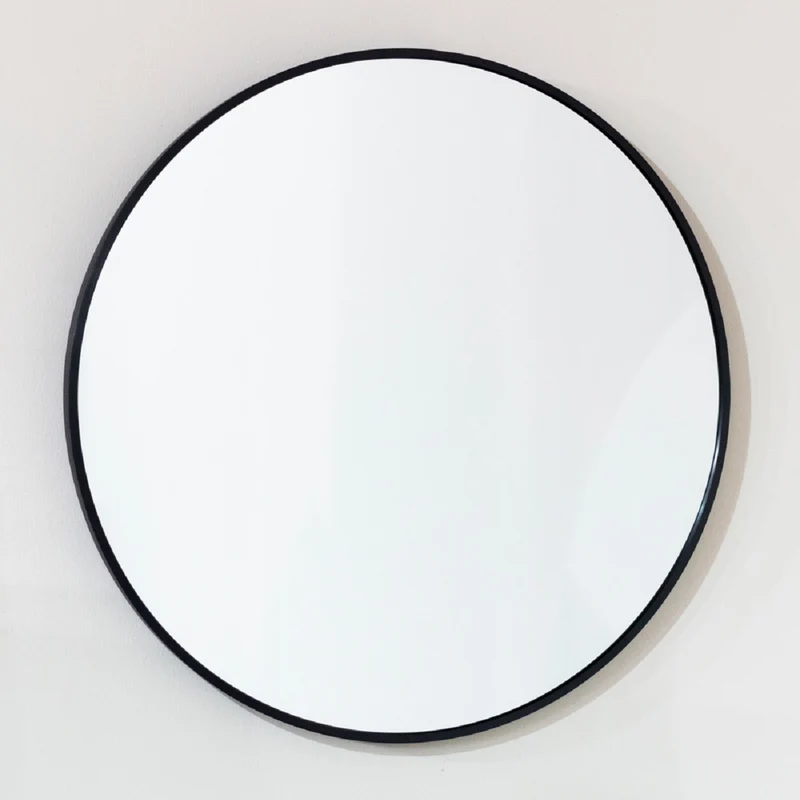 Modena Round Wall Mirror Black 120cm