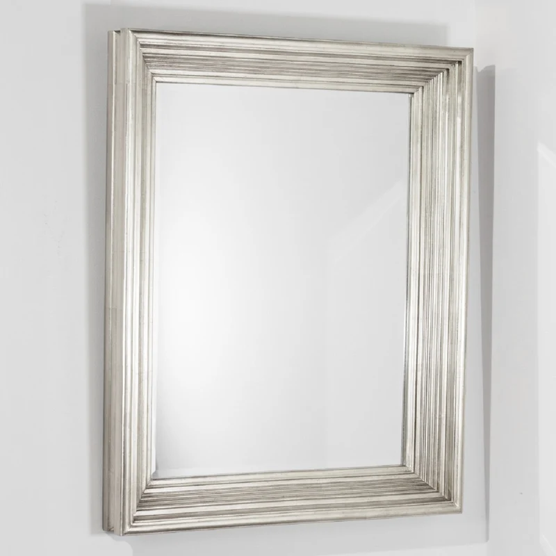 Lily Rectangle Mirror 78 x 98cm Champagne