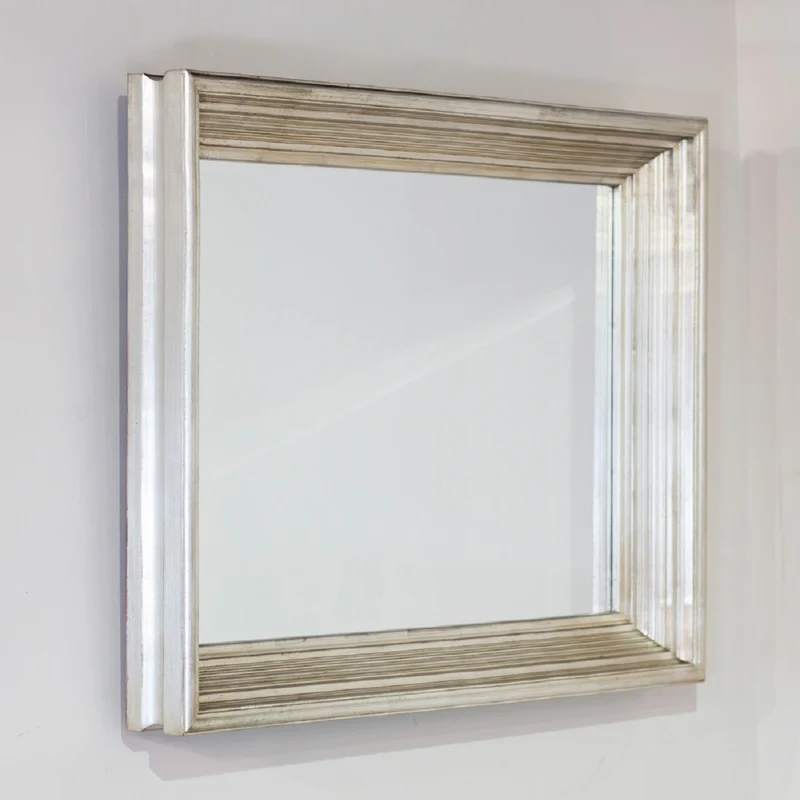 Lily Rectangle Mirror 78 x 98cm Champagne