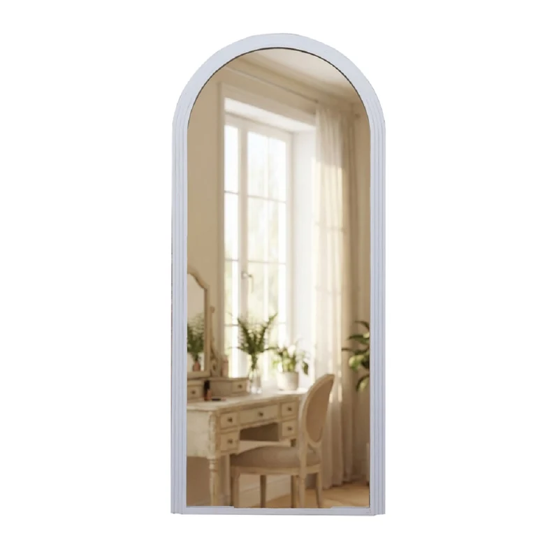 Stepped Arched Leaner Mirror Oyster 80 x 180cm