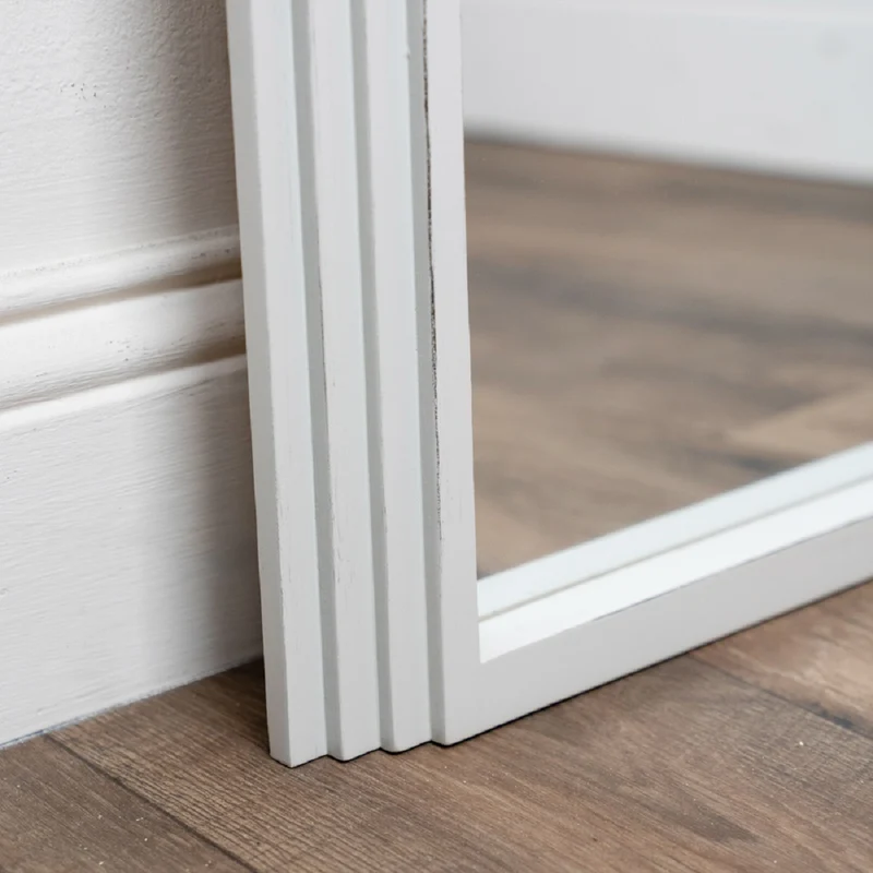Stepped Arched Leaner Mirror Oyster 80 x 180cm