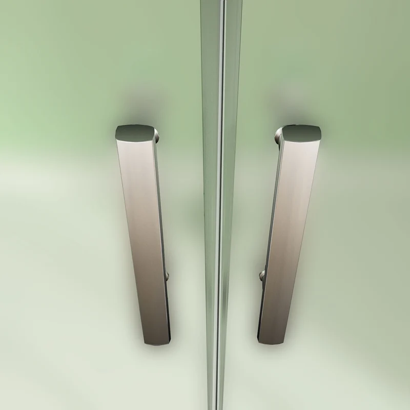 Aica porte de douche battante verre satiné et anticalcaire, porte battante en niche, 185cm de haut
