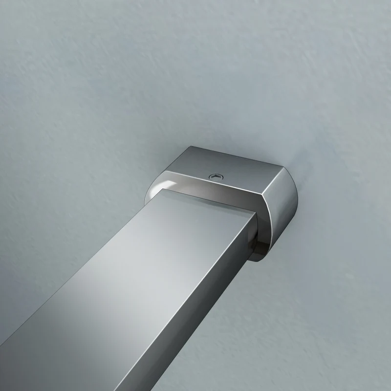 Aica paroi de douche à l'italienne, paroi de douche en 8mm verre anticalcaire avec barre de fixation 90cm